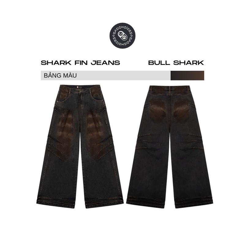 Bad Choices | Quần jean Shark Fin Form TO Wide-Leg Wash màu Streetwear Style