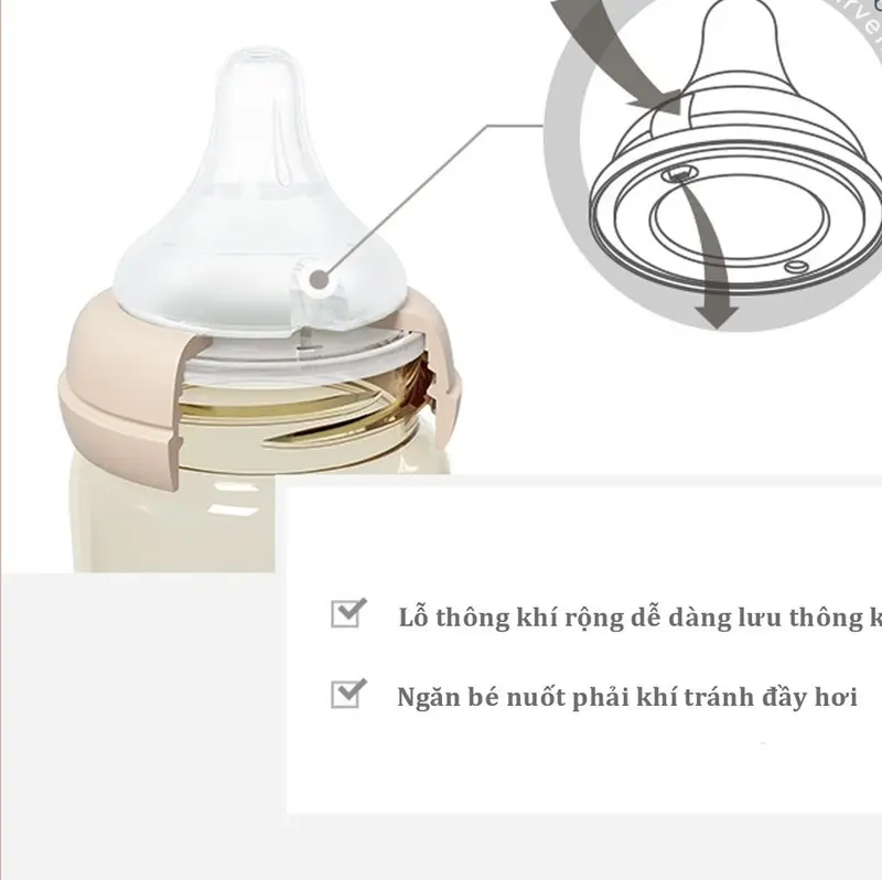 [Tặng thìa báo nóng] Bình sữa Moyuum họa tiết Lạc Đà 170ml/270ml nhựa PPSU núm mềm 3