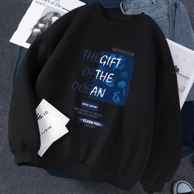 Áo Nỉ Sweater The Gift Of The Ocean Nam Nữ Linh Nhím Unisex Chất Nỉ Lót Bông Form Rộng 1