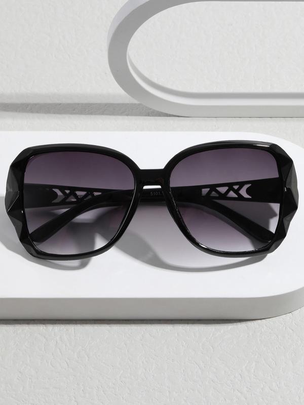 1 Pair Summer Square Frame Sunglasses with Hollow out Legs, New Personality Travel Accessories for Women & Men, Lightweight and Durable for Outdoor Sun Protection Glasses for Daily Use 0