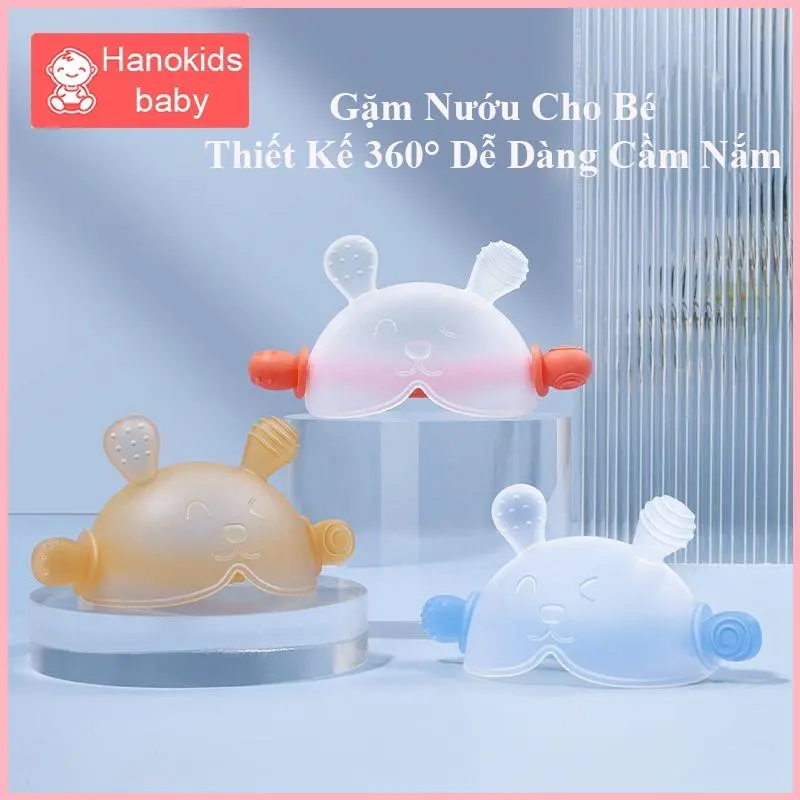 HAPUFSHOP Gặm Nướu Hanokids Cho Bé Cầm Tay Cao Cấp, Đồ Chơi Ngậm Nứu Chất Liệu Silicone Dễ Thương Siêu Mềm An Toàn Cho Trẻ Sơ Sinh 0