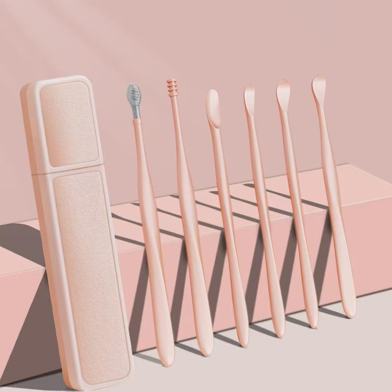 Product Introduction of 6pcs/Set Ear Cleaning Kit Ear Picking Tool Set Pocket Ear Wax Remover Cleaner Spoon Protector Ear Pick Organizer Case 24