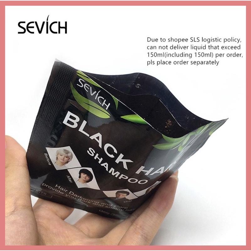 Thuốc Nhuộm Tóc Màu Đen Dạng Gội Sevich 1 gói 25ML Tinh Chất Tự Nhiên 5