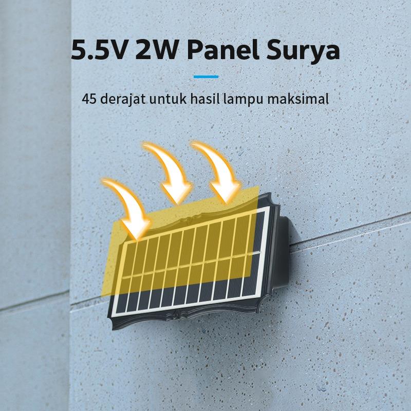 Lampu Tenaga Surya Lampu Hemat Energi Lampu Anti Air Solar Cell Panel 5 Watt 8 LED 3