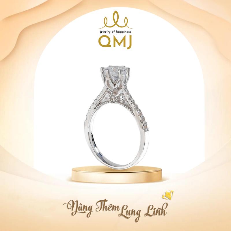 QMJ STORE GMV - Q62 NHẪN ÁNH SAO bạc 925 cao cấp nạm đá thụy sĩ phụ kiện thời trang nữ đẹp MÀU BẠC TRẮNG SANG - không xi kim nhẫn bạc nữ