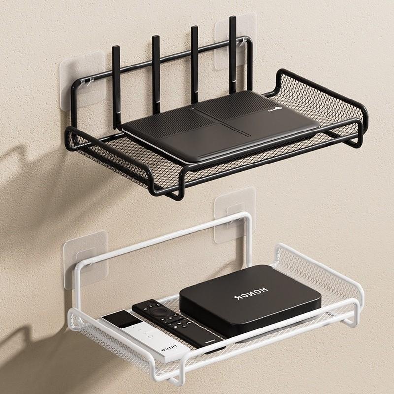 Kệ Dán Tường Để Router Wifi, TV Box, Máy Chiếu Chất Liệu Thép Carbon + Kèm…