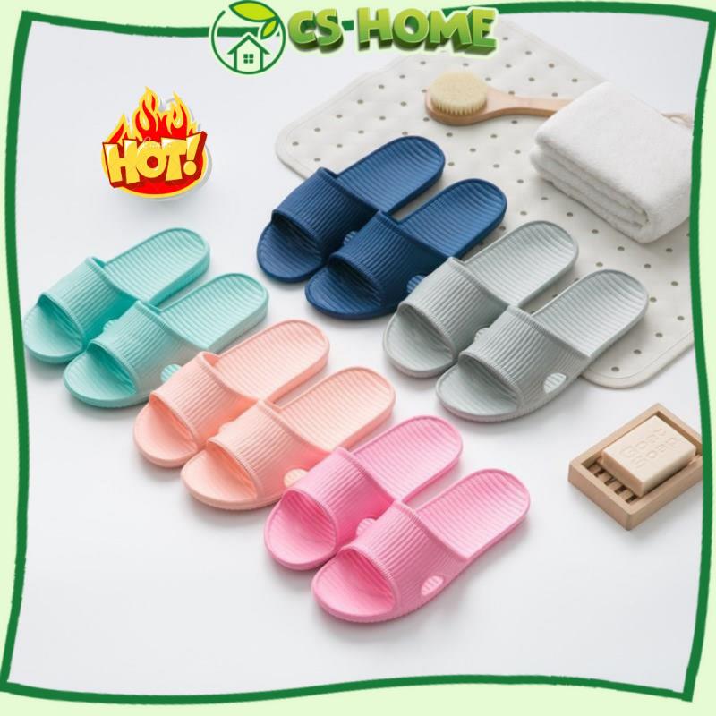 Dép đi trong nhà siêu nhẹ nhựa nguyên khối dép lê xốp mang đi trong nhà tắm văn phòng chống trơn trượt nam nữ đủ size D5 Slipper DéP Cao Su Đế Bằng 0