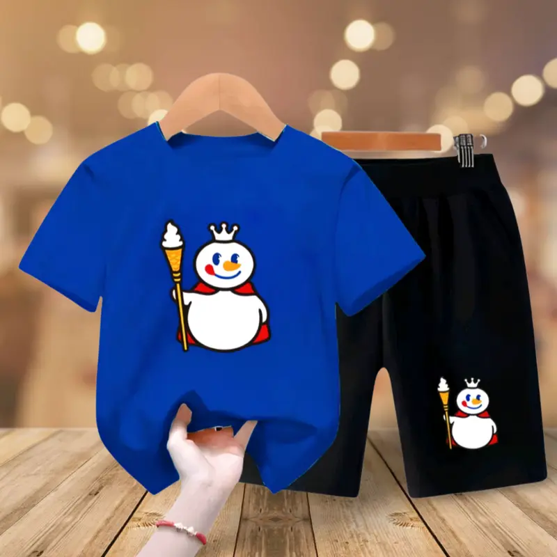 Setelan Baju Kaos Mixue Anak Usia 1-12 Tahun Pakaian Anak Laki-Laki dan Perempuan 0