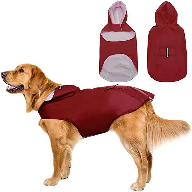 Product Introduction of Dog Small Large Waterproof Clothes Reflective  Rain Coats Hooded Jacket Raincoat Chihuahua Pet plies 0
