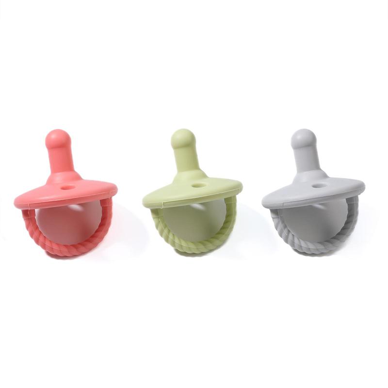 Soft Silicone Design Baby Teether with Handle, Newborn Teether, Infant Tactile Training Teething Toy, Baby Grasping Toy, Baby Tactile Training Chew Toy 4