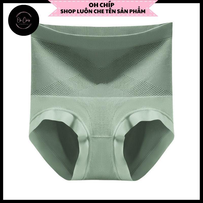 Set 10 quần lót nữ cotton cạp cao gen bụng tốt họa tiết chữ X mềm mại thoáng mát Women Kem Xốp