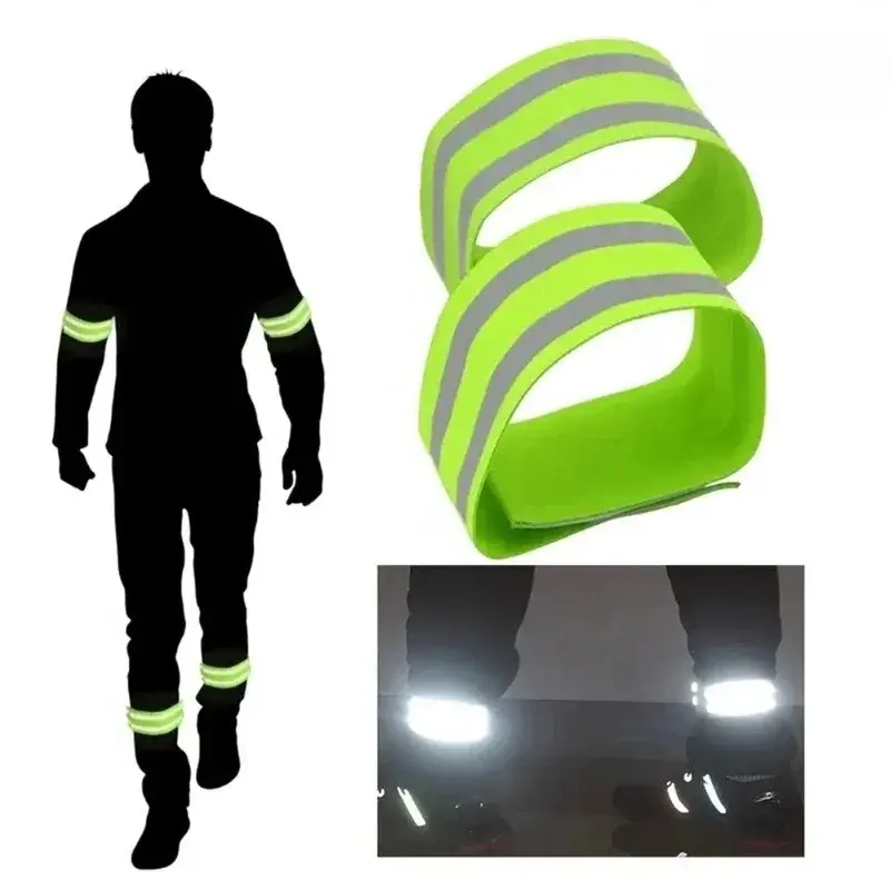 Reflect Straps for Night Walking Cycling Running Safety Reflector Tape Reflective Bands for Wrist Arm Ankle Leg High Visibility