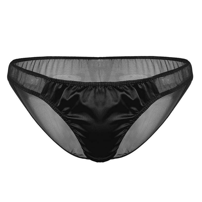 Quần Lót Satin Nam, Manyakai, Kiểu Túi Sissy, Quần Lót Lưới Nhìn Xuyên Thấu, Quần Lót Quần Đùi, Đồ Lót 3