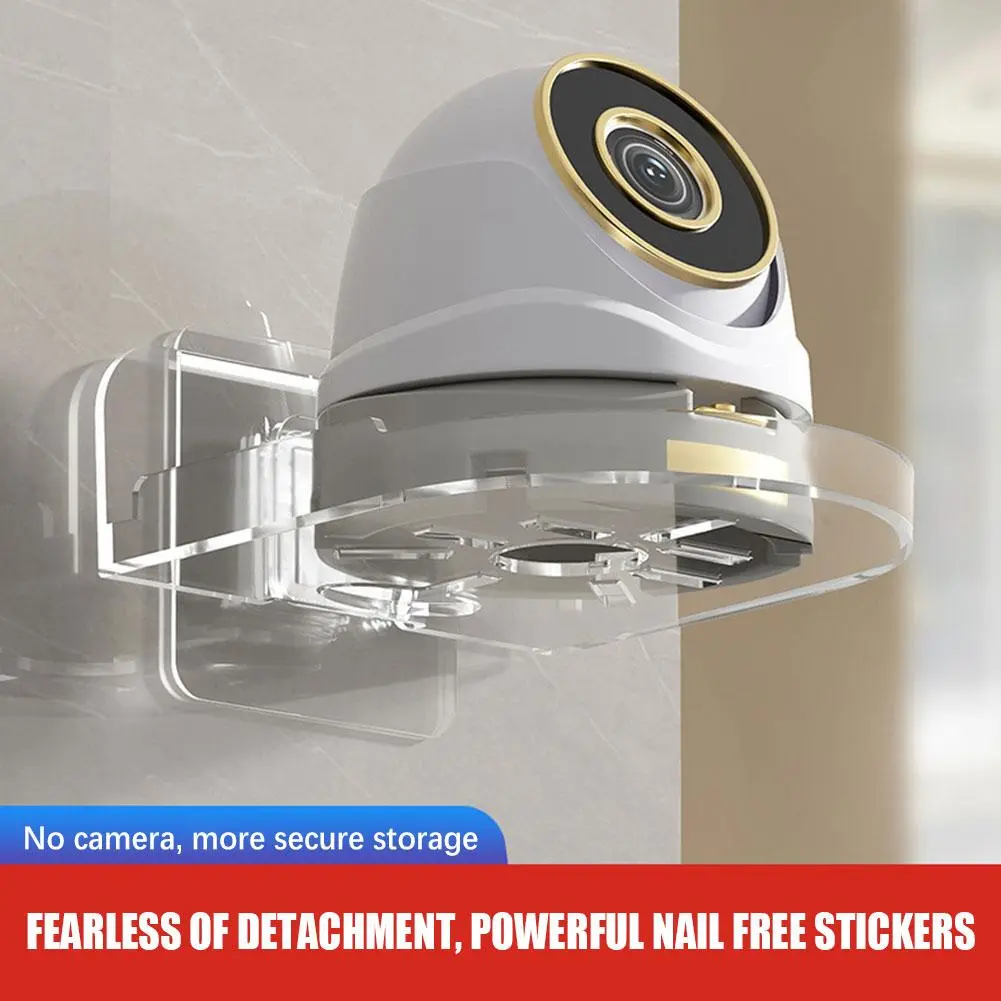 Security CCTV Camera Holder Stand Wall Mounted Camera Shelf Punch-Free Speakers Bracket Projector Rack Home Bathroom Storage Rack