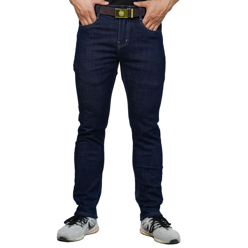 R-06 Quần Jean Nam Dài CC Co Giãn Xanh Đậm