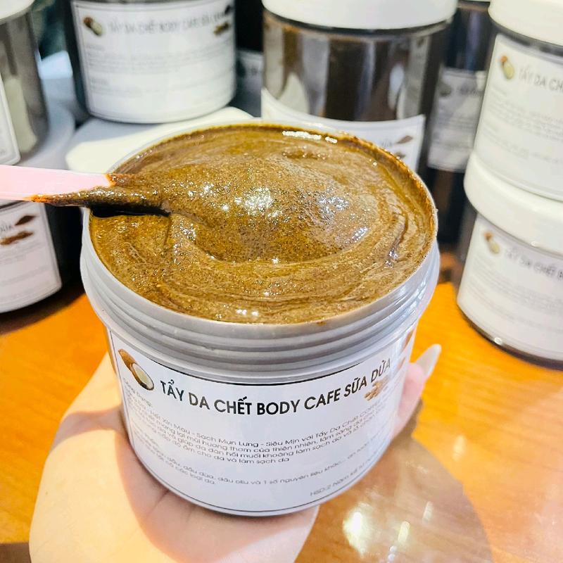 500G TẨY TẾ BÀO CHẾT CAFE SỮA DỪA hữu cơ hỗ trợ làm đẹp da