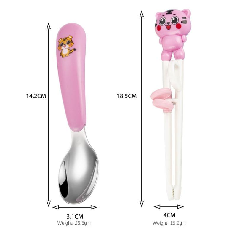 Product Introduction of Bộ Đồ Ăn Hoạt Hình Cho Trẻ Em, 3 Cái, Bao Gồm Nĩa Và Thìa, Được Làm Bằng Thép Không Gỉ 304, Thích Hợp Cho Bé Bú Và Bổ Sung Thực Phẩm, Thìa Tập Luyện Cho Trẻ Sơ Sinh 41