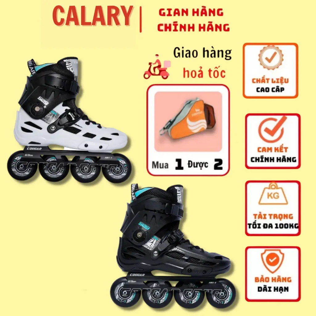 Giày Patin Người Lớn Cougar MZS 509C Cao Cấp Có Frame Hợp Kim Nhôm Chắc Chắn