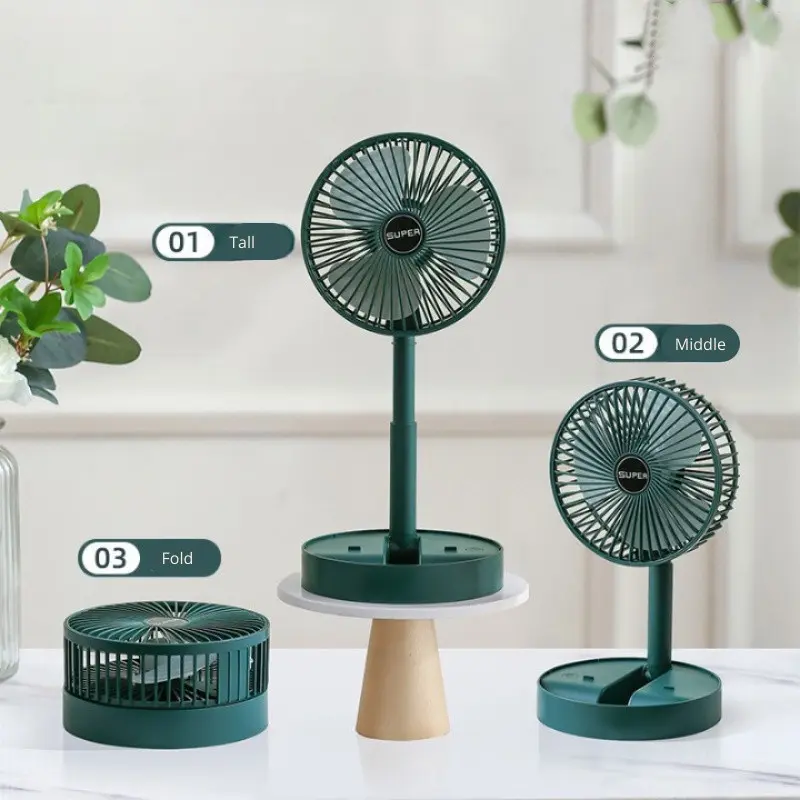 Kipas mini Lipat M7 portable fan folding stand  Cooling Fan rechargeabl powerbank [Bisa COD] 0