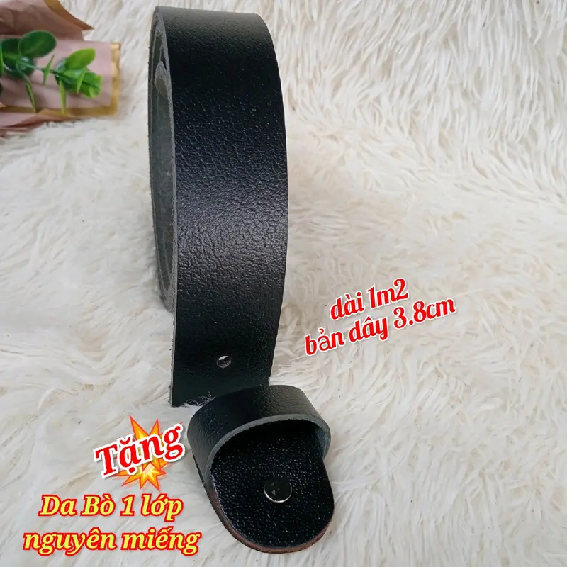 Dây Thắt Lưng Da bò Không Đầu khóa ( Da Bò thật 100.% ) bản dây 3.8cm 3