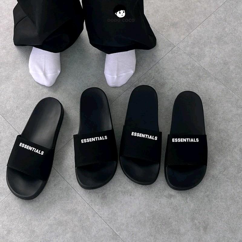 Dép Essentials Quai Ngang Nam Nữ kiểu dáng Hàn Quốc Cao Cấp 'hot' Slipper DéP Cao Su Đế Bằng Đồng Jean