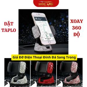 Giá Đỡ Điện Thoại Ô Tô  Phụ Tùng Đính Đá Sang Trong, Giá Đỡ Hít Kính Đặt Taplo Xoay 360 Độ Thông Dụng Cho Xe Hơi - GD05 Phụ Tùng