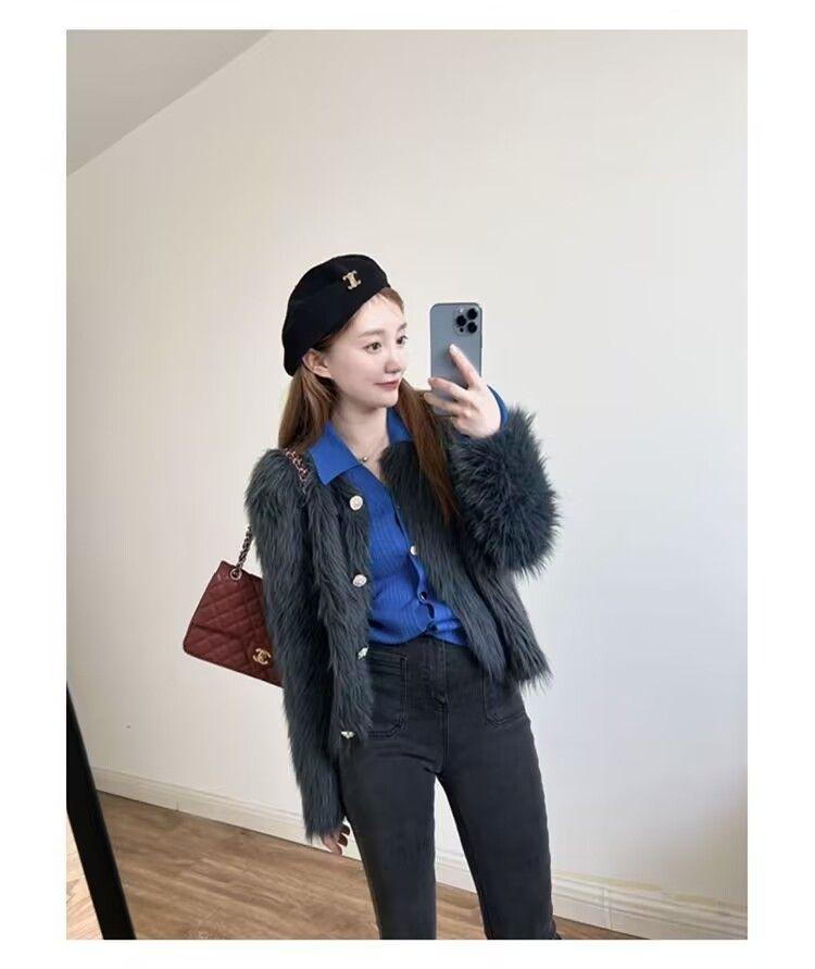 Product Introduction of Áo Khoác Len Cardigan Dệt Kim, Len Như Lông Chồn, Dành Cho Nữ, Phong Cách Hàn Quốc, Bộ Sưu Tập Mùa Xuân, Hàng Mới Về 2024, Ngắn, Hàng Châu Âu, Mềm Mại Và Nếp Women Top Trắng 12
