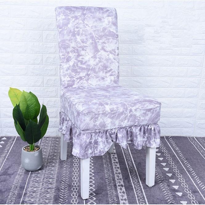 Elastic Chair Cover Stretch Chair Skirt Sofa Cover Sarung Kerusi(Heat) Chair Cover Universal Back Cover Stool Seat Fabric Home Dining Chair Cushion Set Table Cover Elastic One-Piece Chair Cover 4