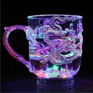 Dragon Embossed Design Coffee Mug, 1 Count 300ml Creative Light Up cup with Handle, Color Changing Drinking Cup for Party