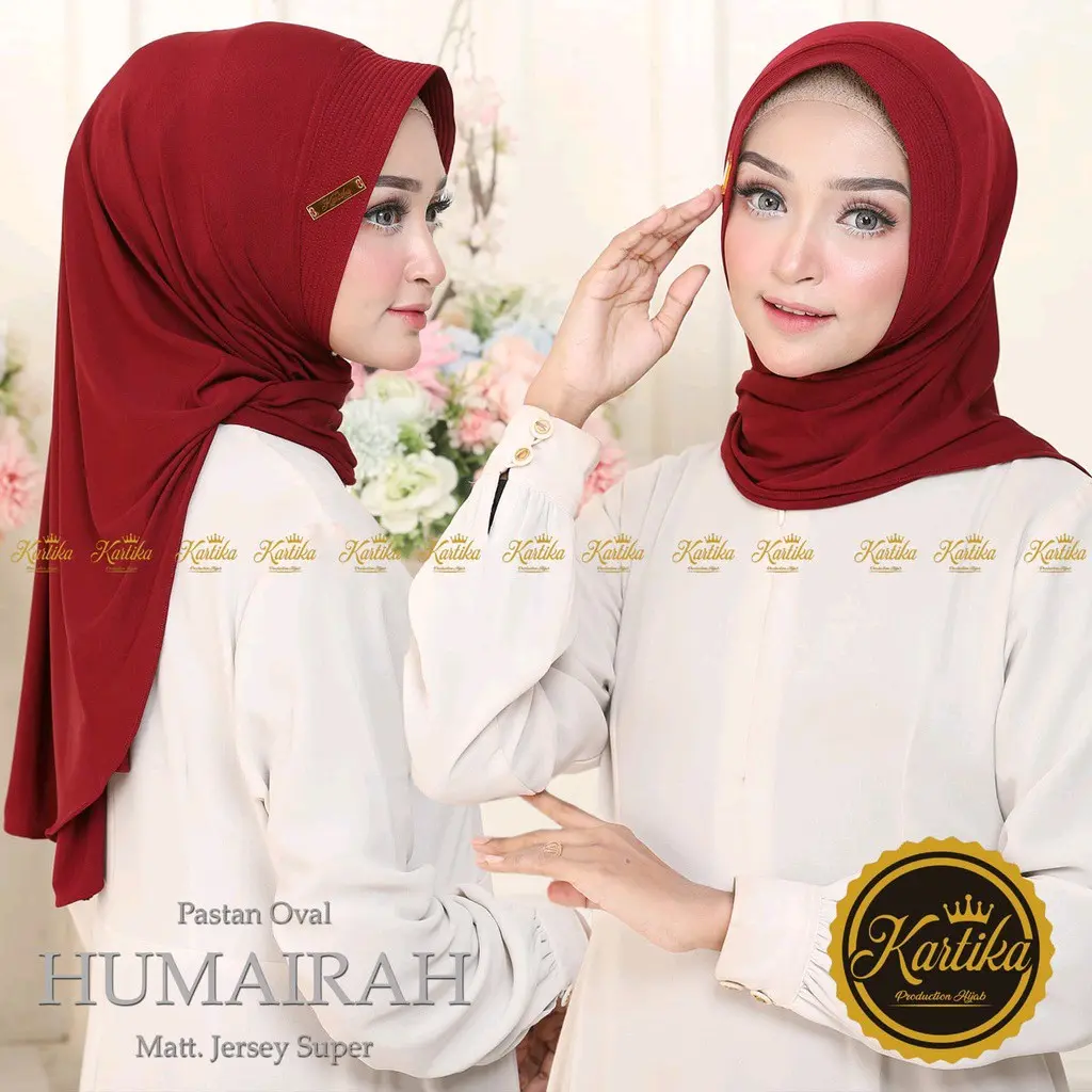 Pashmina Instan Pastan Oval Humaira bahan Jersey Super