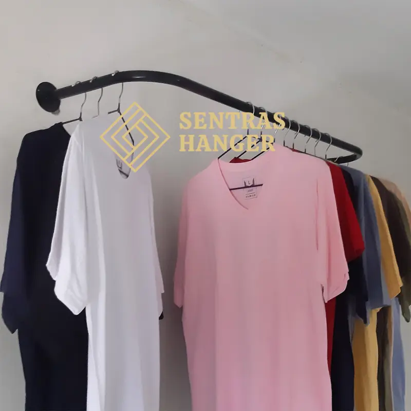 Gantungan Baju Dinding, Gantungan Baju Besi Pipa Tebal 1