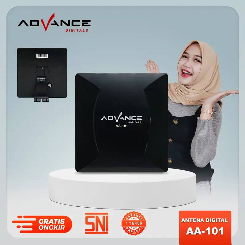 【COD】Advance Antena TV Digital TV tabung dan LED TV Indoor Outdoor AA-101 Dalam Luar AA101 Kabel 0