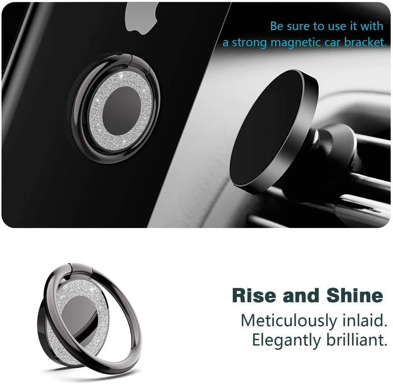 Product Introduction of COD   Cell Phone Ring Holder Phone 360 Degree Rotation Universal Finger Compatible with iphone and Tablets Accessories Magnetic 4