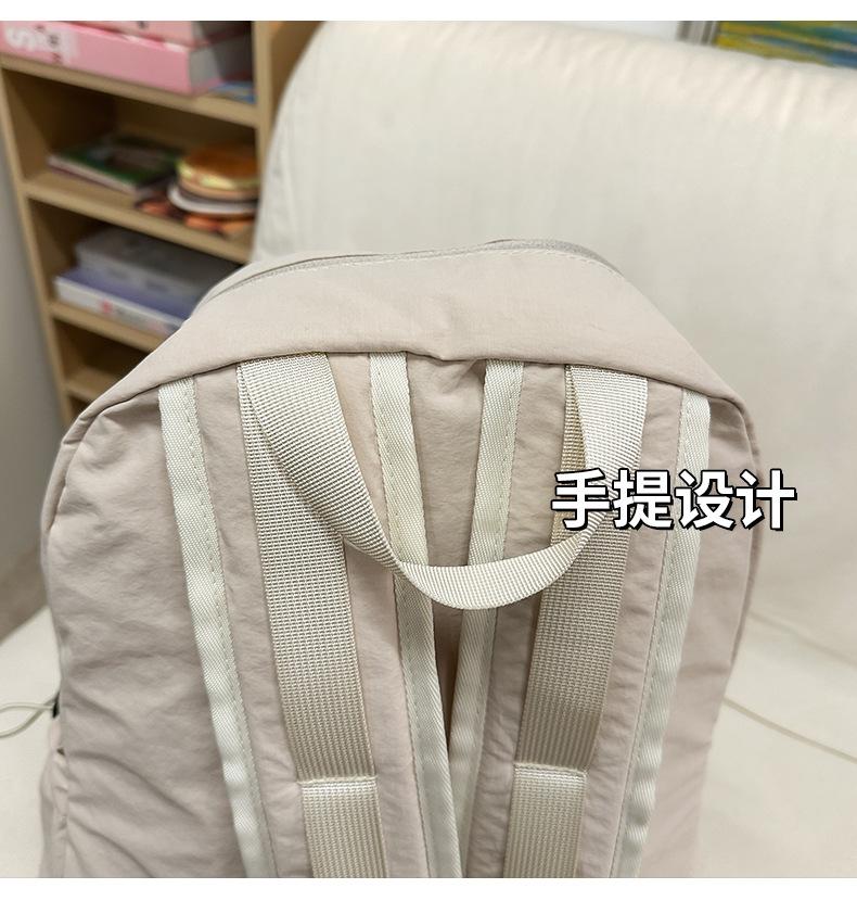 Product Introduction of Backpack, Student Schoolbag, Outdoor Backpack Leisure Simple and Lightweight Early High School Student Schoolbag New Drawstring All-Match Travel Backpack 18