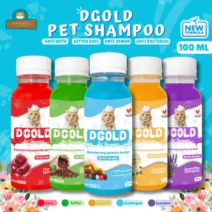 terbaruDGOLD-Shampoo Kucing Anjing DGOLD 100ML Anti Kutu Jamur Dan Rontok Melembutkan Bulu Wangi Tahan LamaPROMO