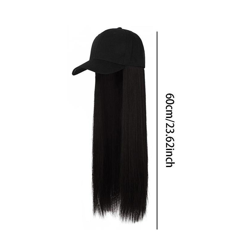 Mũ Tóc Giả Cho Nữ, Tóc Thẳng Dài 60Cm, Nối Tóc Thời Trang, Một Mảnh, Tự Nhiên, Thực Tế, INS 1