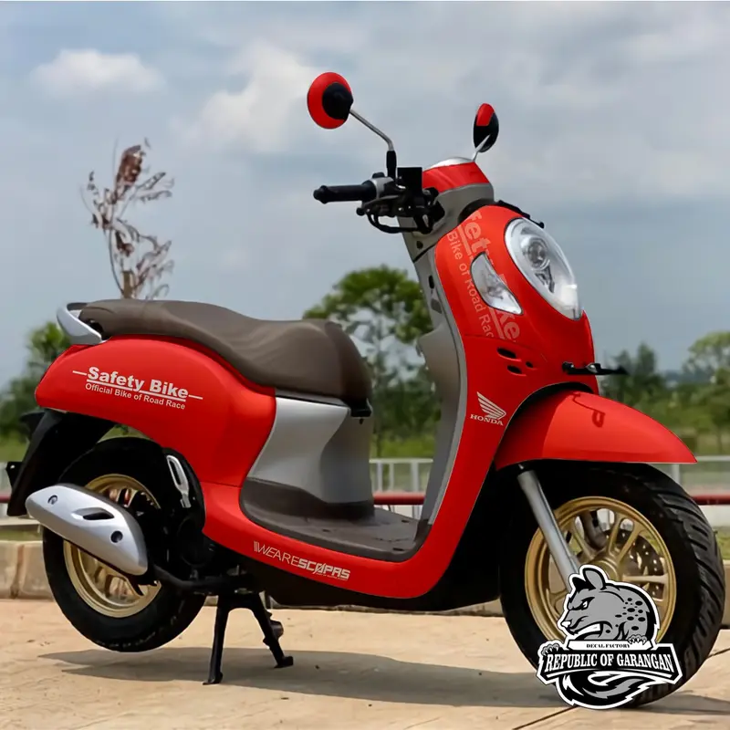 decal honda scoopy all scoopy full body costum sticker safety bike free design motor motorcycle 3