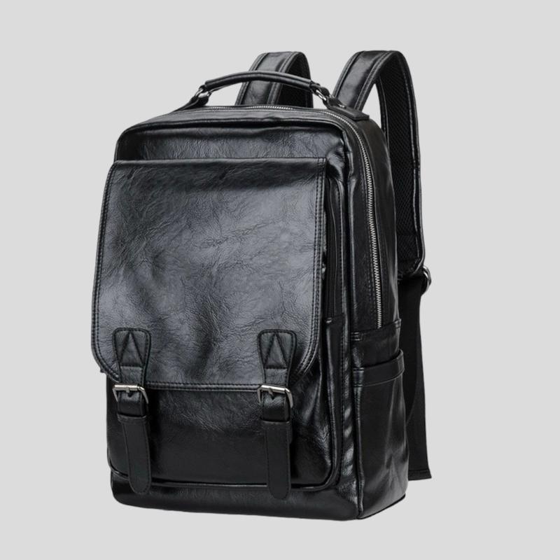 Balo da 6529 nắp hộp Balo da PU hàng Quảng Châu cao cấp chống thấm nước Backpack Đeo Vai