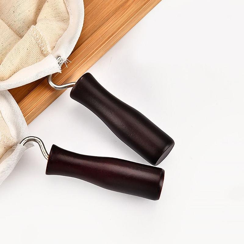 Product Introduction of Flannel Reusable Coffee Filter Bag Wooden Handle Strong Filter Bag Handmade Corrosion Prevention Milk Tea Filter Bag Coffee 16