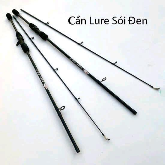 Cần câu lure sói đen kiểu đứng và ngang carbon ( Không kèm máy )