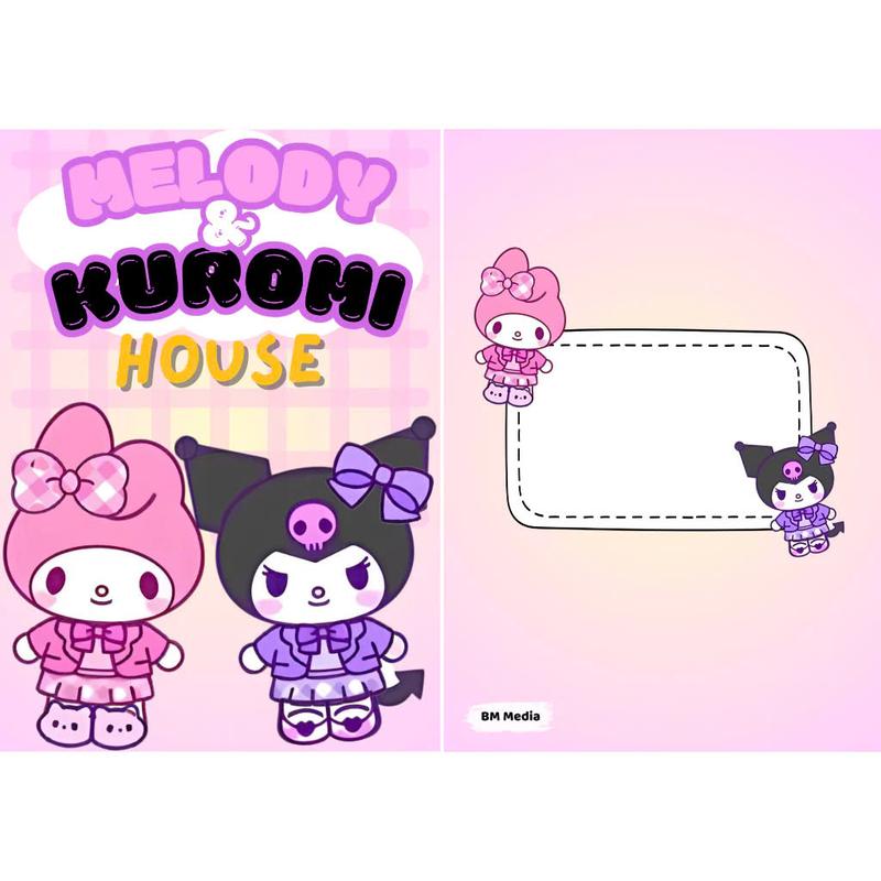 Đồ Chơi Bóc Dán Búp Bê - Game Book my melody & Kuromi House - Học Liệu Bóc Dán Thủ Công Kuromi- Trò chơi thủ công 7
