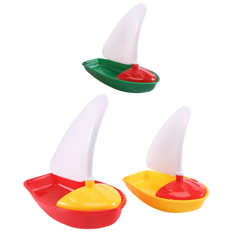 Thuyền Tắm Bằng Nhựa Cho Trẻ Em, 3 Cái, Thuyền Buồm, Đồ Chơi Bồn Tắm, Thuyền Buồm, Đồ Chơi Trẻ Em (Nhiều Màu, Cỡ Nhỏ + Trung + Lớn) 1