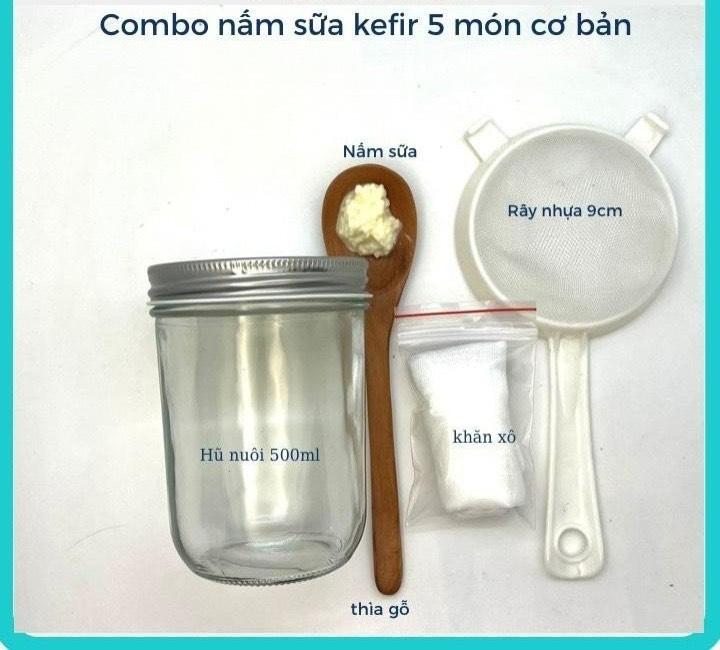 Combo nấm sữa kefir 5 món cơ bản tự làm sữa chua tại nhà