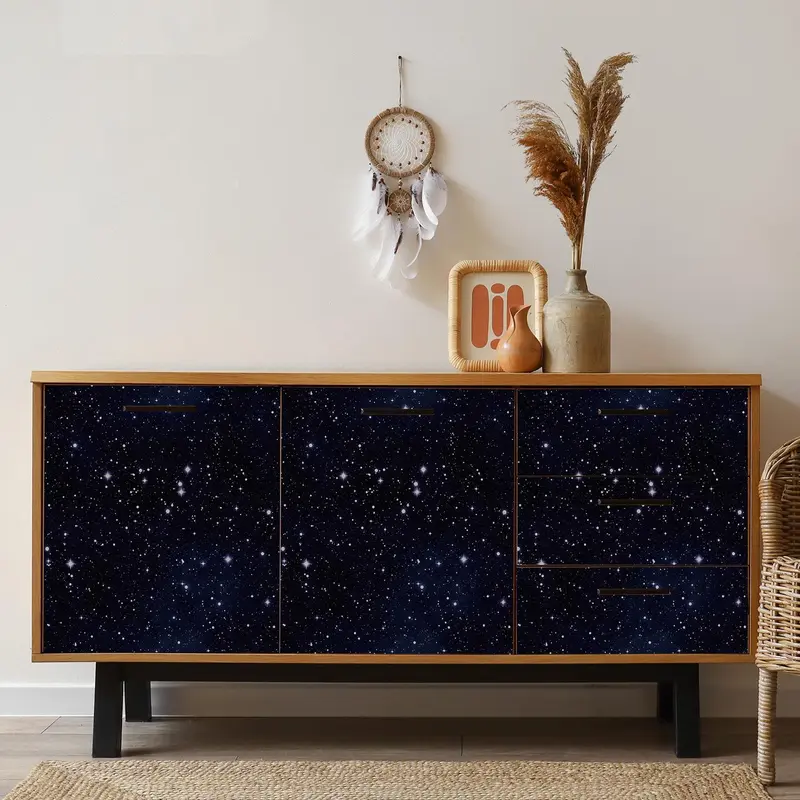 Starry Sky Pattern Wallpaper, 1 Count Self Adhesive Removable Waterproof Wallpaper, Decorative Wall Sticker for Home Living Room Bedroom 5