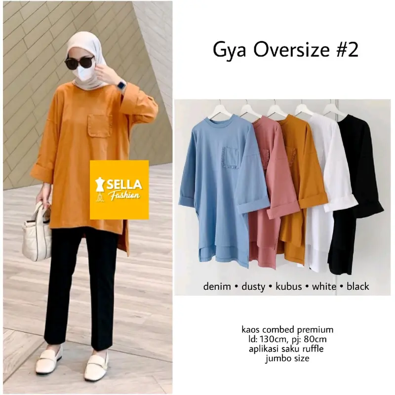 gya oversize by sella fashion blus kaos katun combed ld130 jumbo bigsize 3