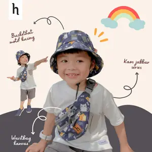 HEMAT! WAISTBAG +TOPI Motif