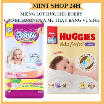 (lấy voucher tại live ) Miếng lót bobby Nb108+6 tã quần mở 1 bên giành cho bé sơ sinh và mẹ dùng thay thế băng vệ sinh Voi