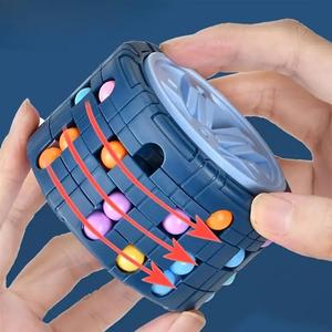 Cubo Infinito Fidget Toy, Cubo de Frijol Mágico Rotatorio, Juguete para aliviar el estrés para Niños y Adultos, Juguete Educativo para Niños