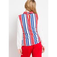 Gambar FAME - Blouse Wanita Lengan Panjang Motif Salur Merah/Biru - 9211458 - Putih, S dari FAME Official Kota Surabaya 2 Tokopedia