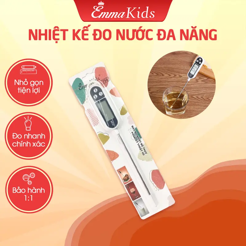 Nhiệt Kế Đa Năng Emmakids Đo Nhiệt Độ Sữa, Nước Tắm, Thức Ăn Cho Bé 0